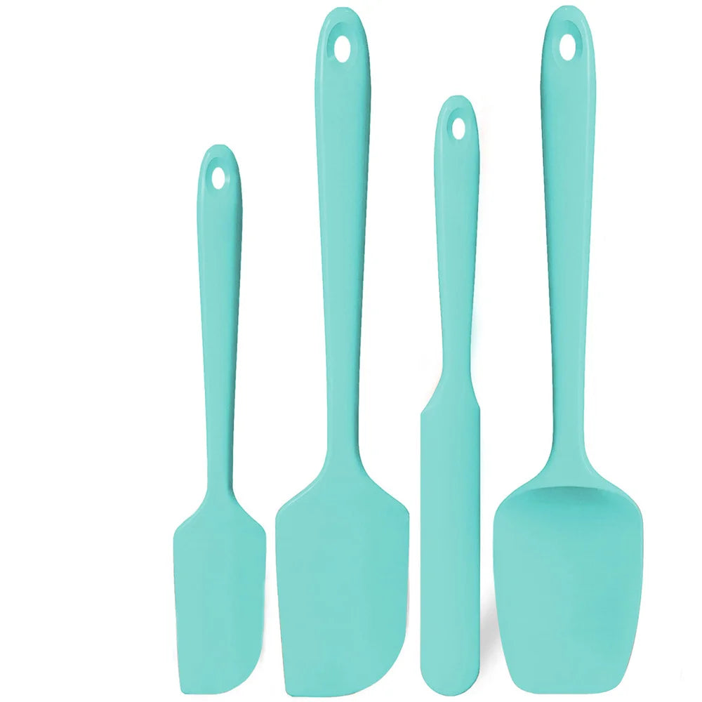 Juego de espátulas de silicona para cocina, espátula de silicona flexible de alta resistencia al calor de 315 °C con mango antideslizante para cocinar, mezclar, hornear, servir y revolver