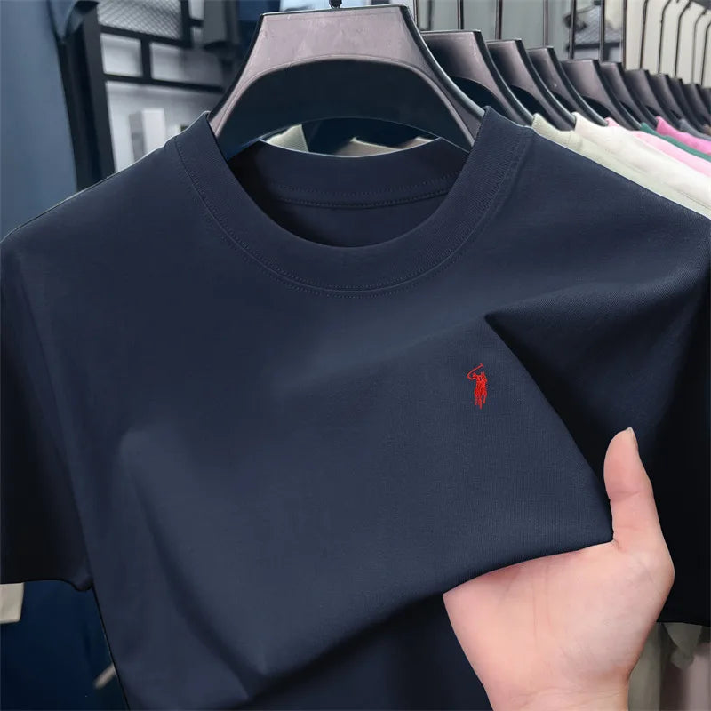 Men's 100% Cotton Short Sleeve T-Shirt - Casual Round Neck Top