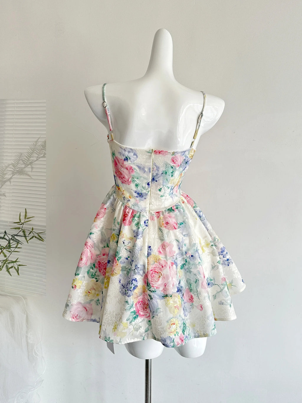 Sweet Pure Desire Style Women's Floral Print Halter Dress Slimming Waist Design Casual Summer Polyester Fiber Gown