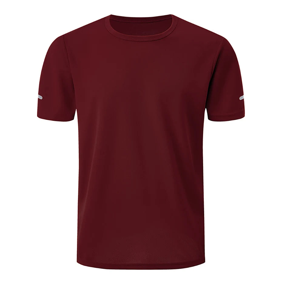 6/4 Pcs Men's Summer Multicolor Quick-drying Sports Short-sleeved Youth Running Fitness Basketball Football Breathable T-shirt