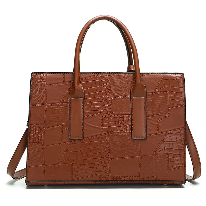 Trendy Lizard Pattern Mother-Daughter Handbag Summer 2025 Vintage Style Women's Tote Shoulder Bag Crossbody Bag Large Size