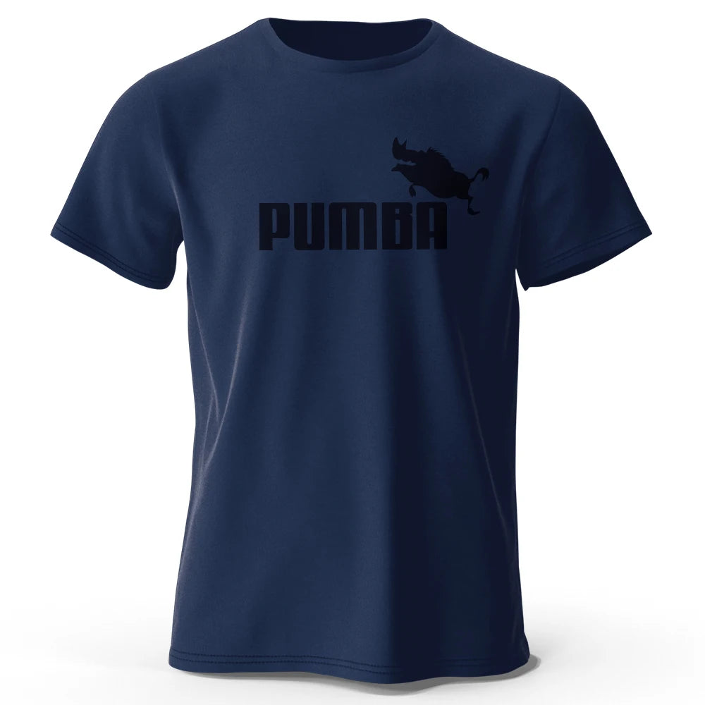 Pumba Printed T Shirt For Men Oversized 100 Percent Cotton Funny Graphic Tee Summer Top