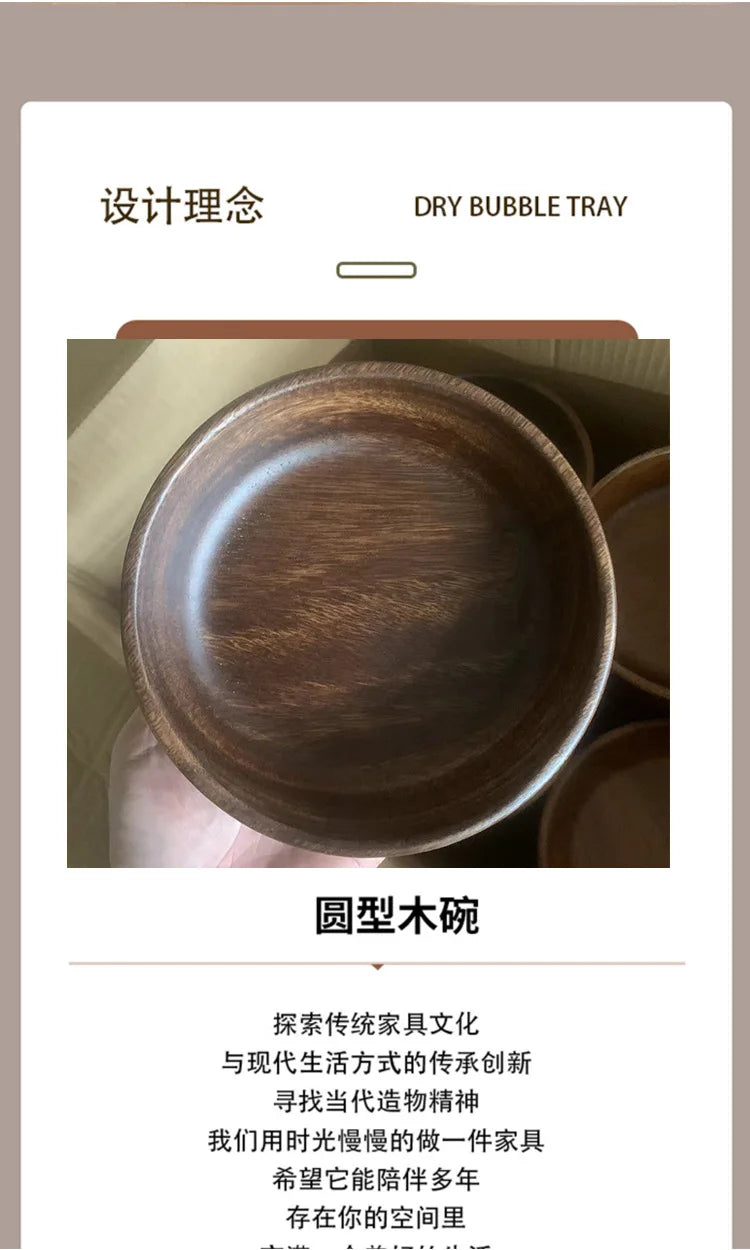 Walnut Wood Boat Bowl - Vintage Decorative Salad and Fruit Bowl