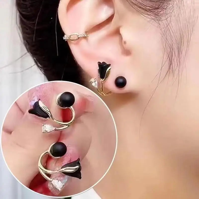 Korean Fashion Zircon Drop Earrings For Women'S Jewelry 2026 Trending New Luxury Women'S'S Geometric Hoop Earrings Pendientes Gifts