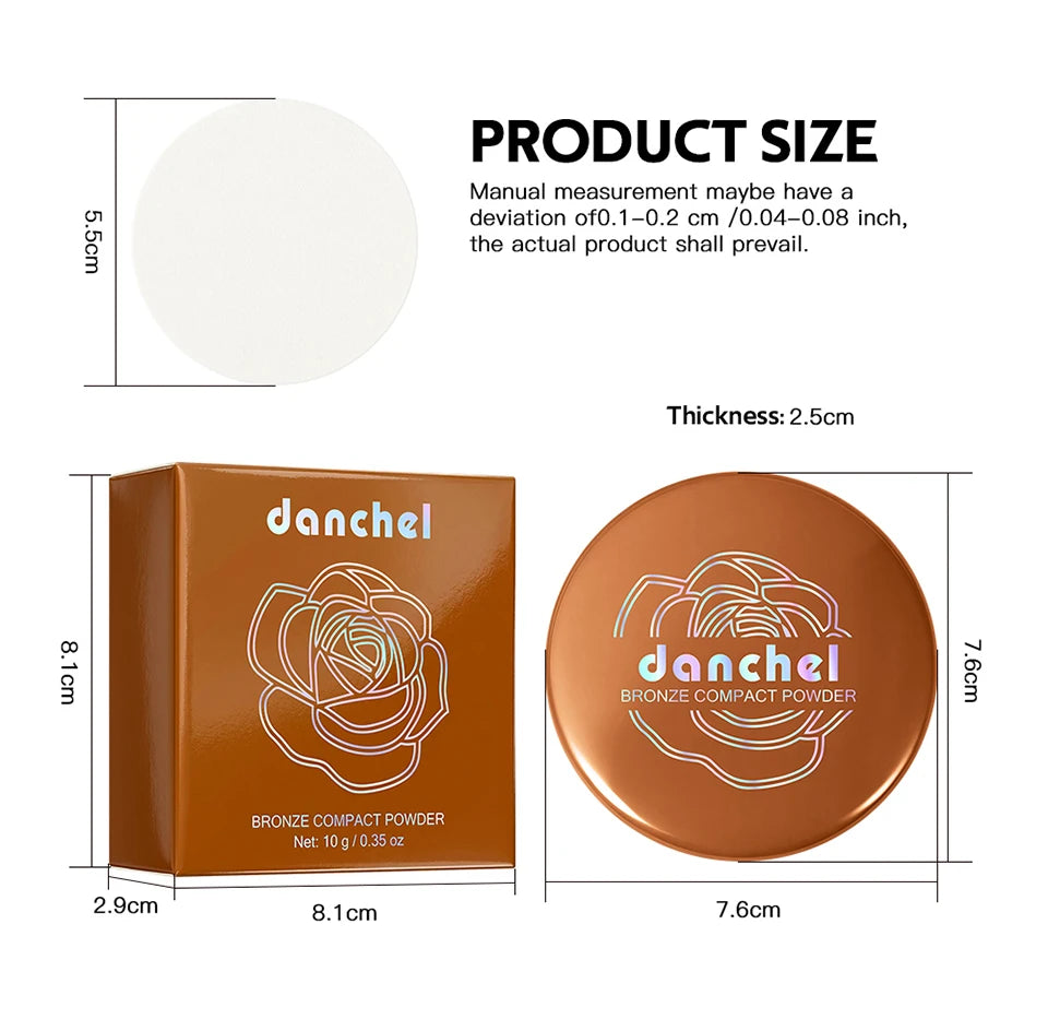 Long Lasting Compact Powder Waterproof Sweatproof Soft Matte Oil Control Setting Powder Face Makeup Cosmetic