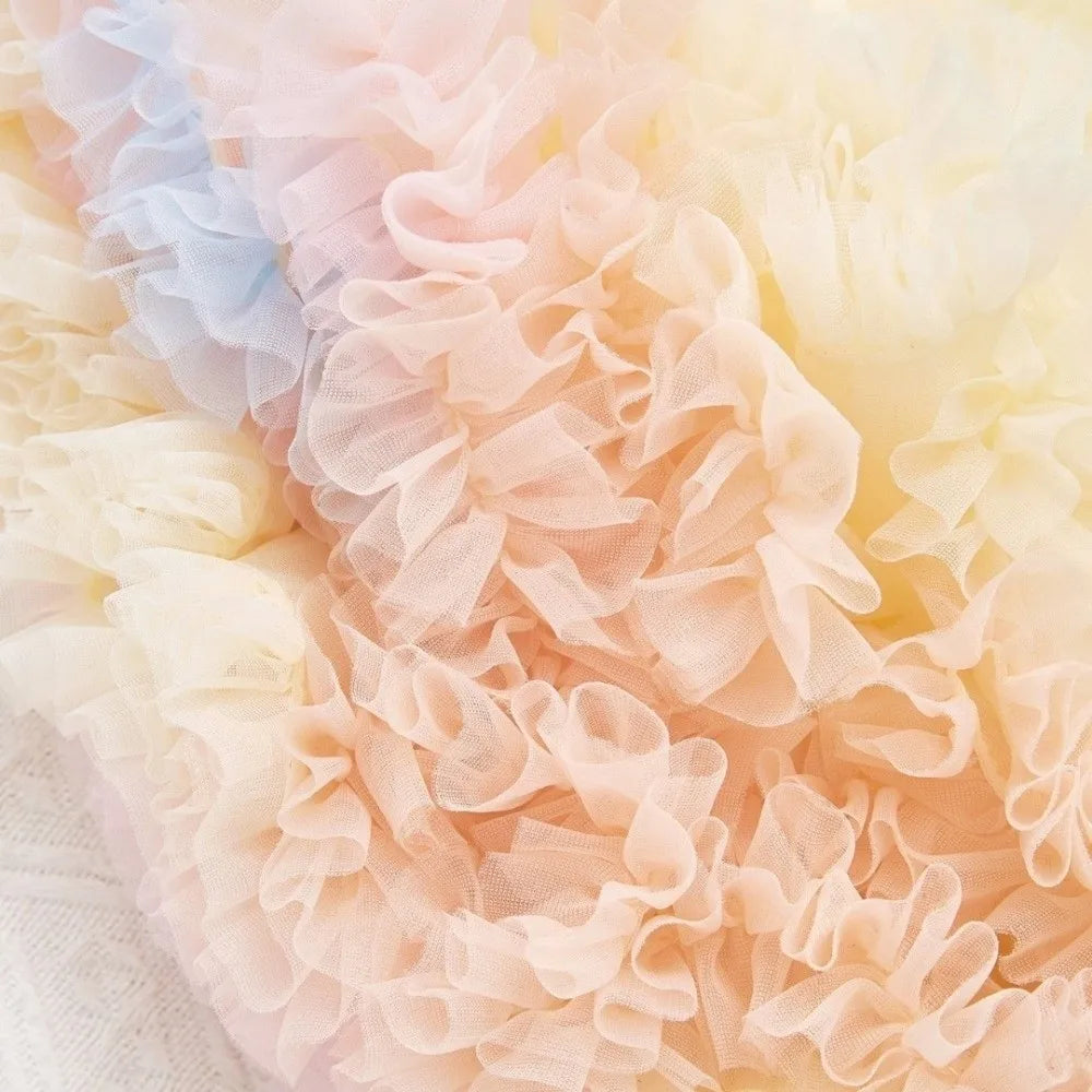 Summer Girls' Ballet TuTu Dress Sleeveless Breathable Kids Dancing Party Dress Soft Princess Wedding Dress Performance Costume