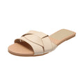 NAZSQ Women's Solid Color Fashion Slides - Summer Casual Flat Slippers