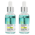 Amococo 2pcs Facial Serum Ceramide Essence 5% Fruit Acid Essence 10% Face Moisturizer Serum with Hyaluronic Acid Hydrating Brightening Skin Care Essence Lightweight Daily Skincare for Women Men 30ml