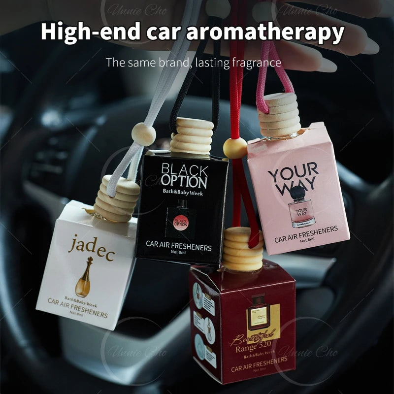 8ML Long Lasting Scent Glass Bottle Air Freshener Keep Charming and Fresh Hanging Car Interior Decoration Perfume Diffuser