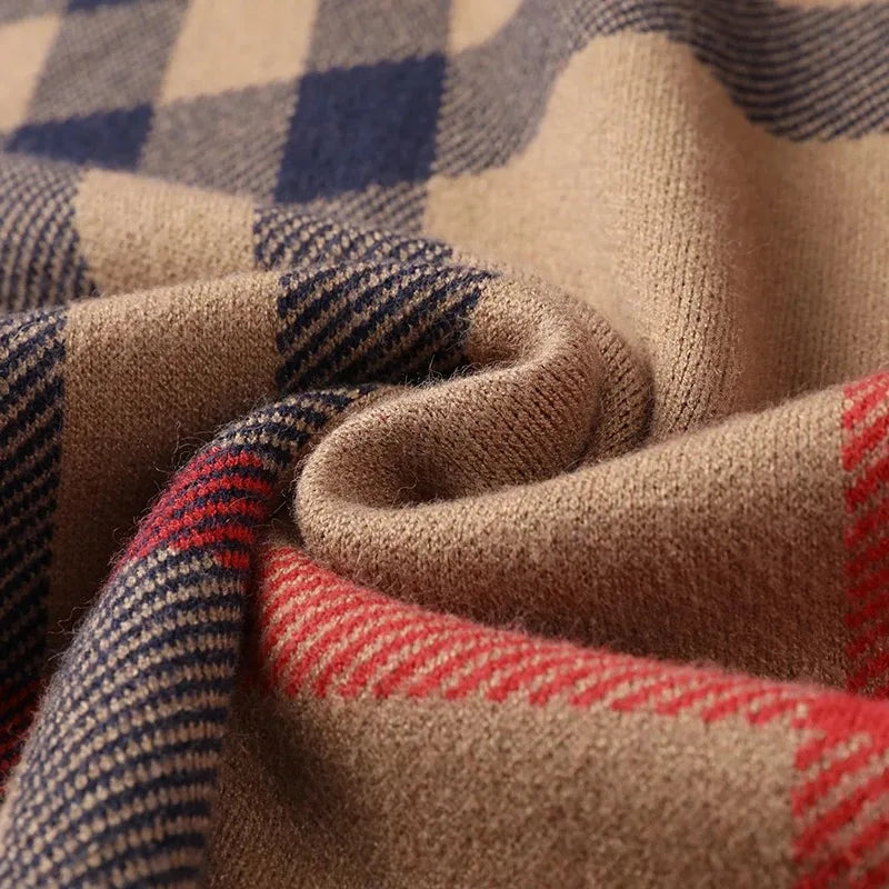 High End Luxury Pullover Men Autumn Winter Designer Brand Round Neck Striped Wool Sweater European Fashion Casual Warm Knitwear