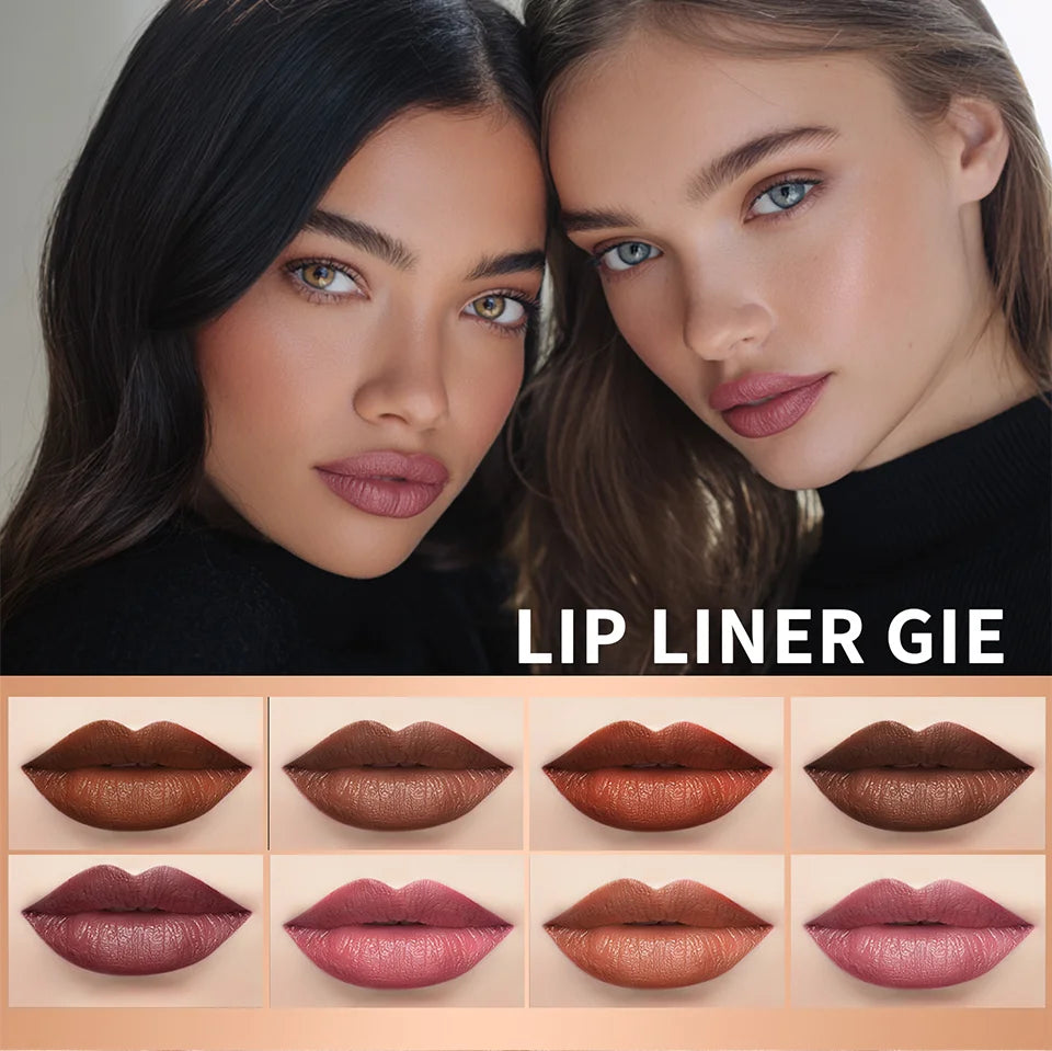 Waterproof Lip Liner Stain Lip Lingerie Long Lasting 8 Colors Transfer Proof Smudge Resistant Color No Bleed Formula  Cosmetics