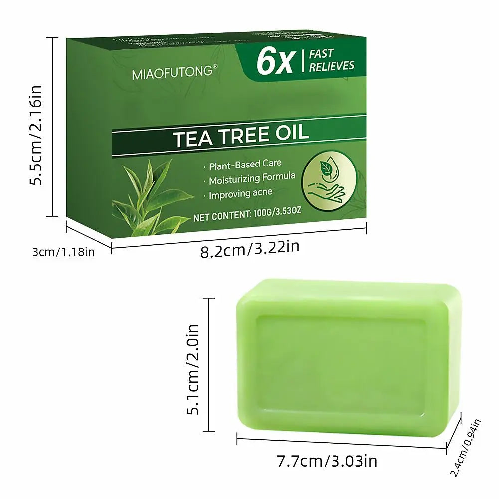 Gentle Exfoliating Bar Soap,Tea Tree Oil Soap For Body Skin Cleaning,Moisturizes Face And Body Natural Soaps Cleansing Bar Soap