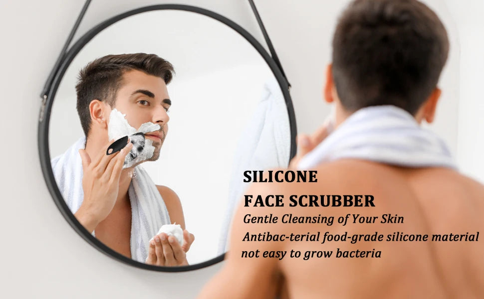 Silicone Face Scrubber,Facial Cleansing Brush,Facial Washing Brush for Deep Clean Pore Clean Blackhead Exfoliating and Massaging