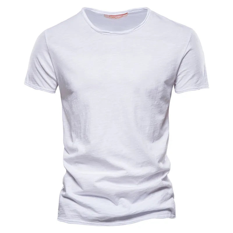Aiopeson 100 Percent Cotton Men V Neck Slim Fit T Shirt Premium Comfort Casual Tee
