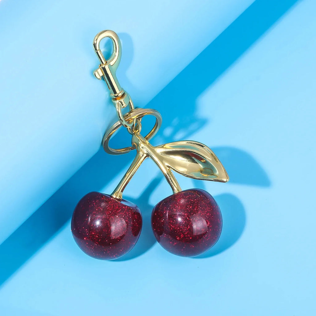 6 styles of cherry pendants suitable for coach bags women's handbags, shoulder bags, and keychain accessories Bag Accessories