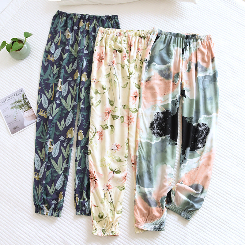 Cloud Cotton Story Women's Floral Pajama Pants - 100% Viscose Loose