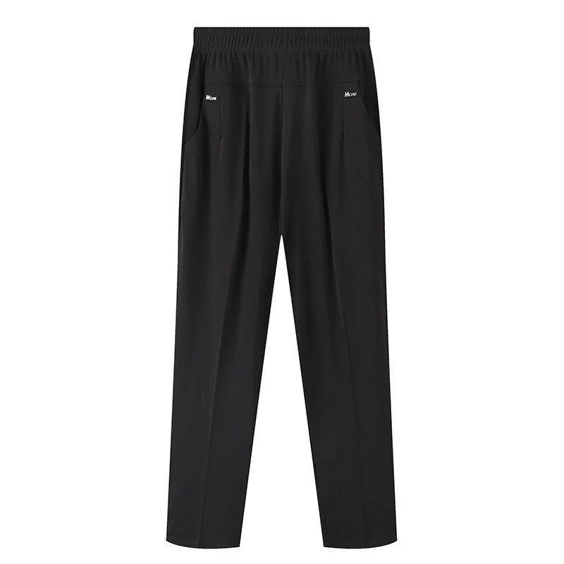 Middle Aged Women'S'S Pants 2026 New Summer Thin High Waiste Elastic Loose Straight Pants Female Casual Trousers 5Xl 6Xl 7Xl 8Xl