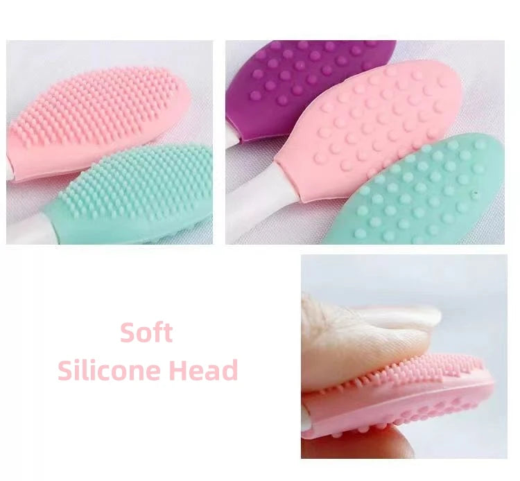 1/5/10Pcs Silicone Facial Cleansing Brush Exfoliating Massage Tools Nose Blackhead Removal Brushes Face Pore Deep Cleaning Wands