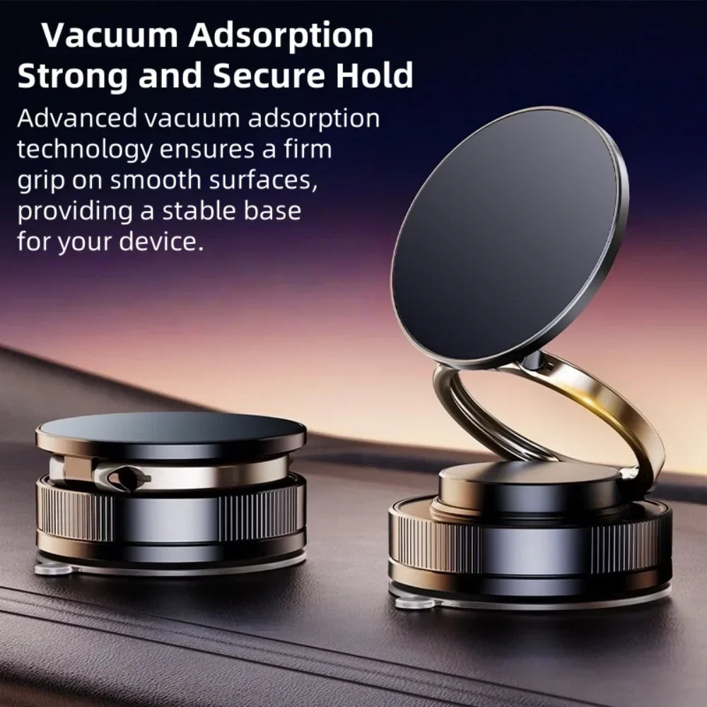 2026 New Vacuum Magnetic Phone Holder for Car - Suction Cup Phone Mount for MagSafe, 360° Rotatable Portable Strong Magnet Stand