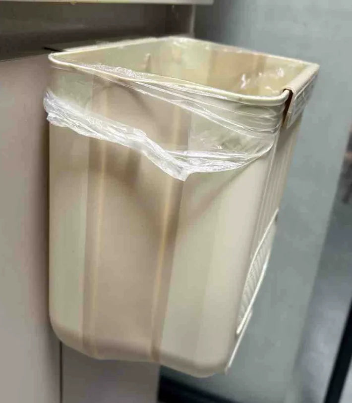 Cubo de basura plegable montado en la pared de la cocina, cubo de basura colgante para armario del hogar, cubo de basura colgante clasificado, accesorios de cocina