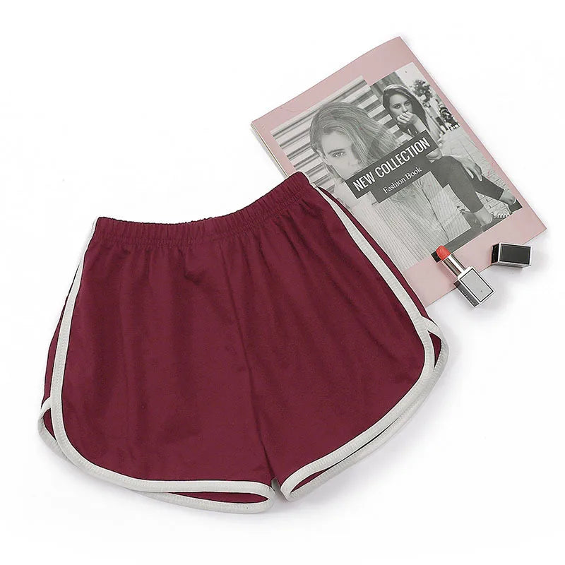 Women Striped Casual Shorts Korean Harajuku Loose All Match Sports Shorts Summer Fashion Simple Yoga Thin Mini Shorts Female