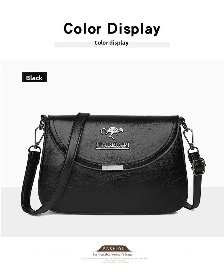Retro Small Square Crossbody Purse Soft PU Leather Adjustable Strap Daily Work Travel Flip Cover Handbag Shoulder Bag for Women