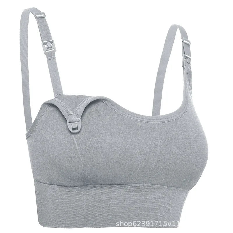 Seamless Nursing Bra for Women – Wirefree Push Up Anti-Drop, One-Piece Maternity Breastfeeding Bra, Pregnancy Comfort