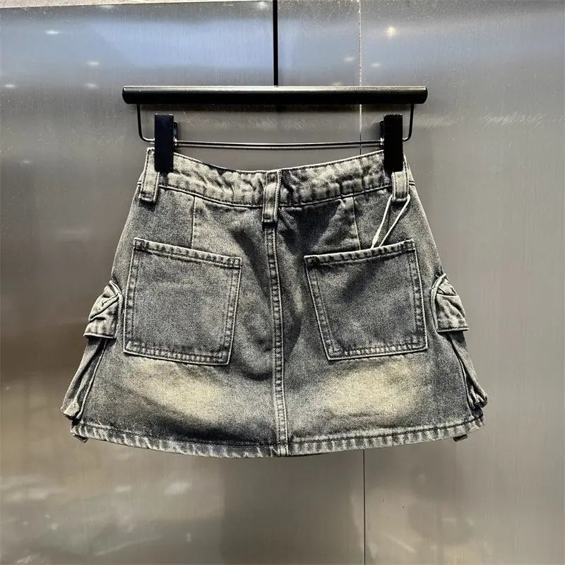 High Waisted Casual Washed Short Skirt for Women in the Spring and Summer of 2026 Stylish and Slimming Workwear Skirt