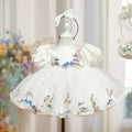 Dreamy Vow D228 Luxury Embroidery Flower Girl Dress Knee Length Princess Kids Gown for Wedding Birthday Festival Party Pageant