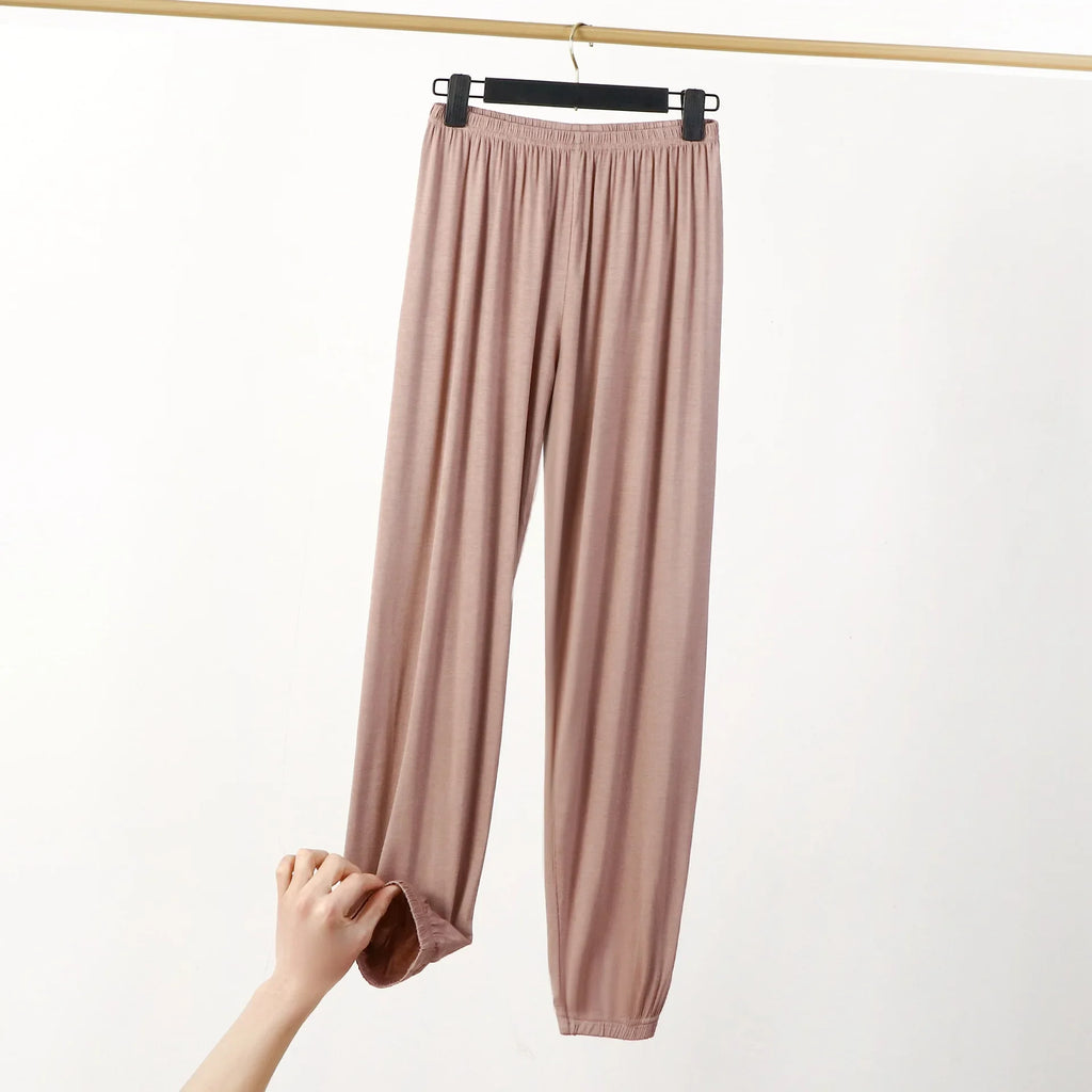 Women's Plus Size Modal Sleepwear Pants - Casual Loose Fit Trousers