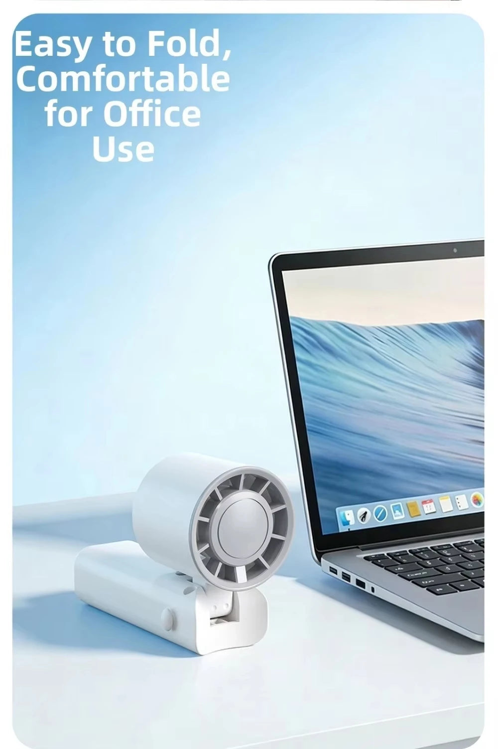 Mini Portable Neck Fan Foldable USB Rechargeable Handheld Fan Hands-Free Cooling for Travel Outdoor Summer