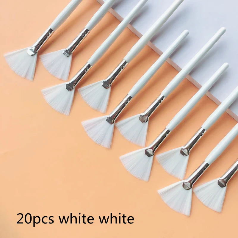 10/20/50Pcs Fan Shape Foundation Makeup Brushes Multifunctional Facial Mask Brush Essential Oil Women'S Beauty Makeup Tools Brush