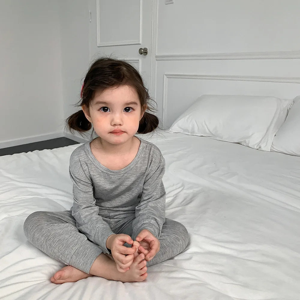 Kids Unisex Cotton Pajama Set - 2-Piece Sleepwear for Ages 1-8 Years