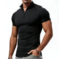 Compression T-Shirt Men Summer Zipper Neck Male Tops Tee Gyms Fitness Tshirt Slim Fit Skinny Tigths Casual Fashion T Shirt Men