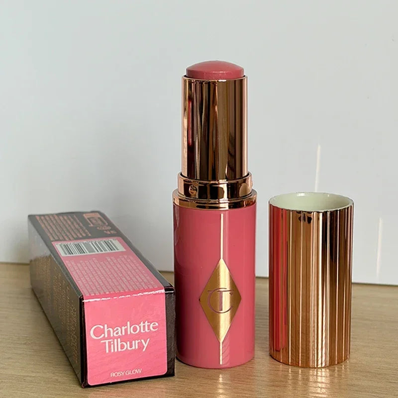 New CT 6 Colors Jelly Blush Stick Multi-use Lip Cheek Tint Soft Glow Hydrating Glowing Natural Low Saturation Pink Purple Blush