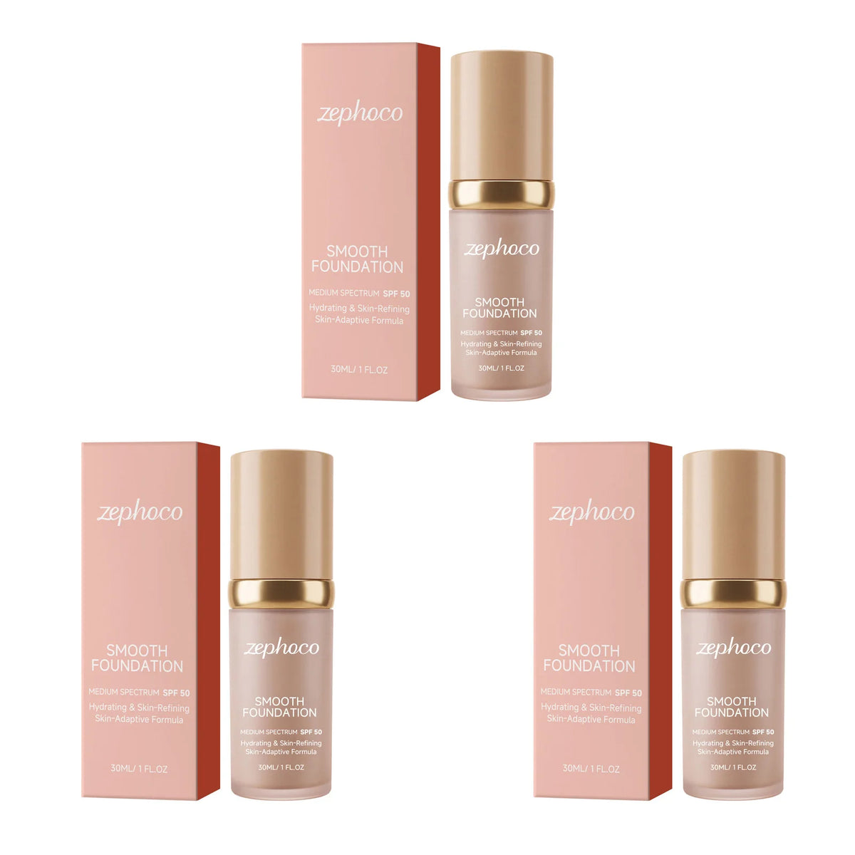 zephoco Color Changing Foundation Sunscreen Spf 50 Anti Aging Lasting Moisturizier Clearing Makeup Base Full Coverage Foundation