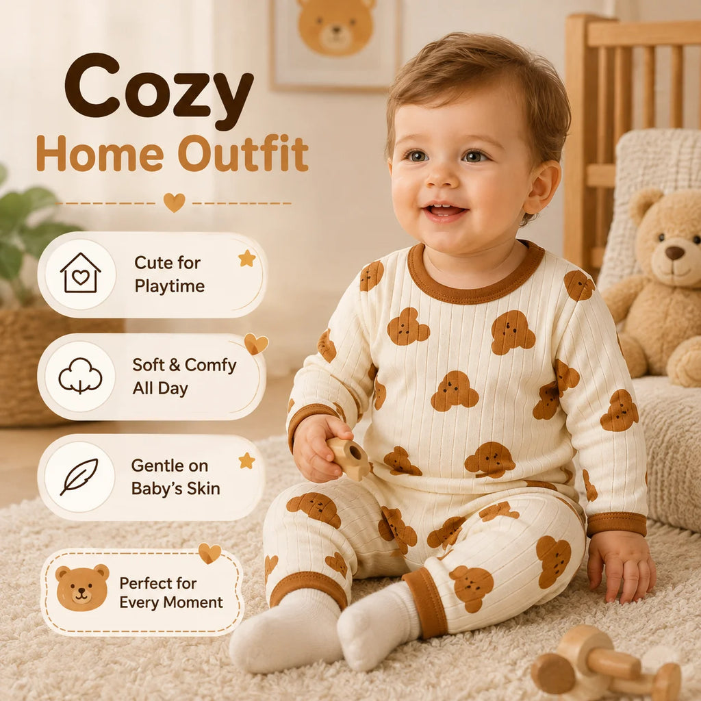 Baby Boy pajamas Children Loungewear Long Sleeve Pajamas Cute Deisgn Lightweight and Comfortable Fabric Sleepwear Outfit