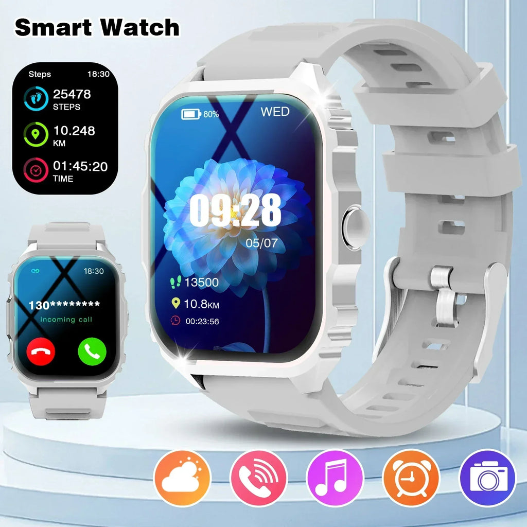 New Smart Watch 1.84 Inch HD Full Touch Screen Display Wireless Call,Answer Phone Watch,Multiple Sports Modes Outdoor Information Reminder Weather Display Music Control Photo Control, Suitable for Iphone & Android