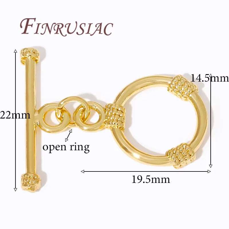 18K Gold Plated Toggle Clasps For Jewelry Making Premium Brass Craft Supplies For DIY Jewelry
