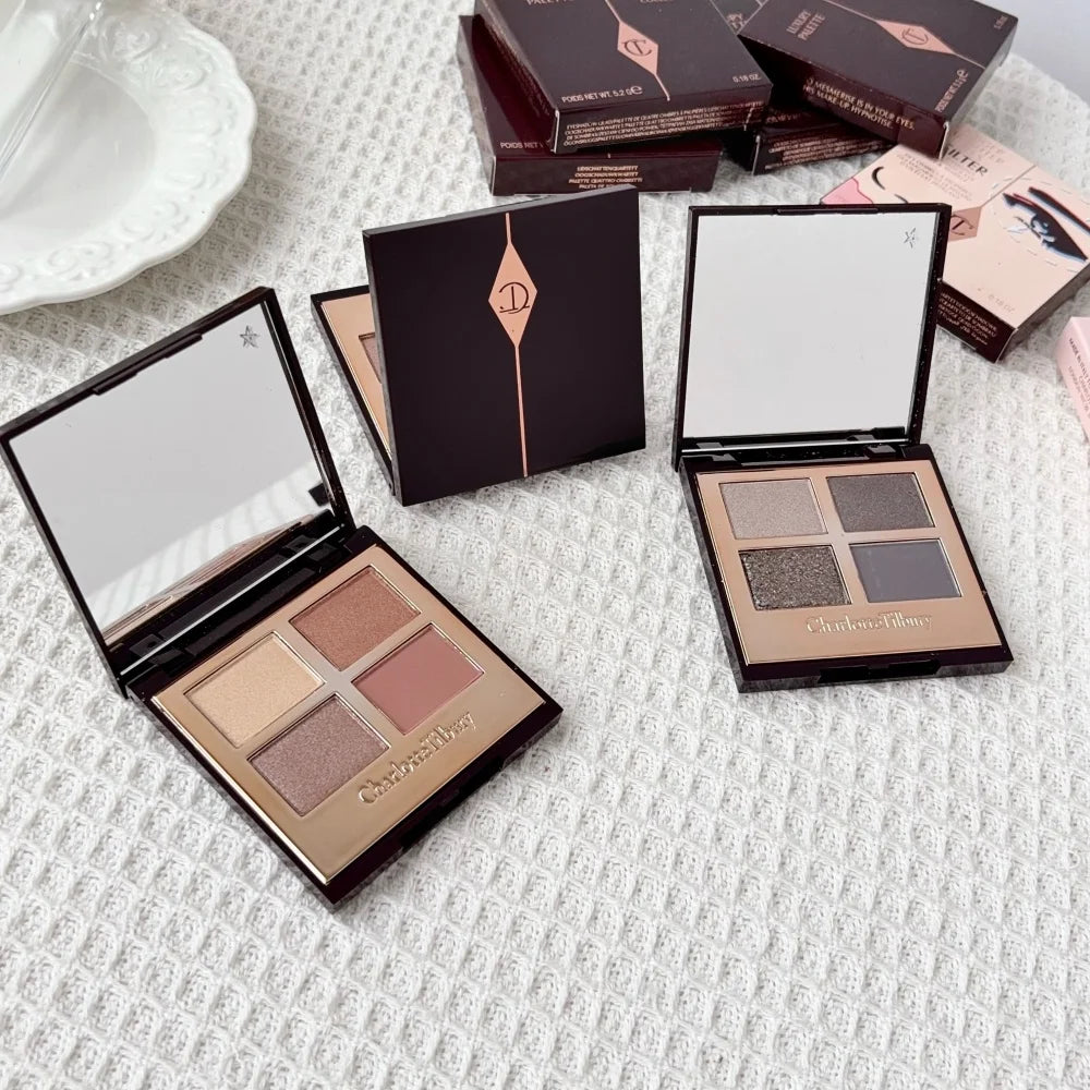 Charlotte Tilbury 4Pan Velvet&9Pan Silk Shimmer Eyeshadow&Cream Blush Dewy Long Lasting Buildable Blendable Natural Glow Makeup