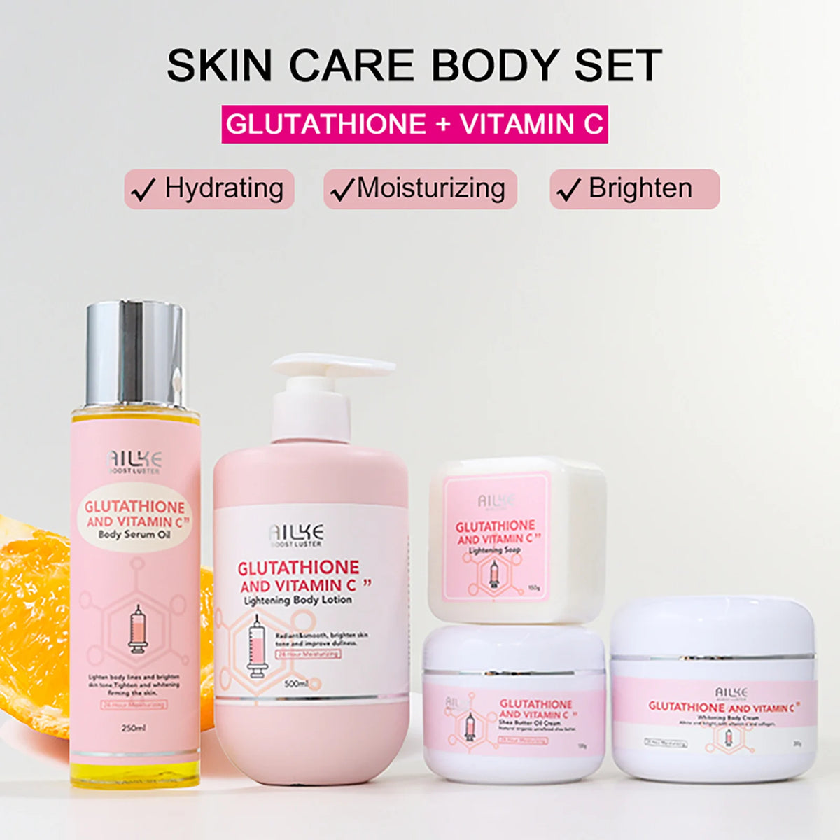 AILKE Vitamin C & Glutathione Brightening Skin Care Set