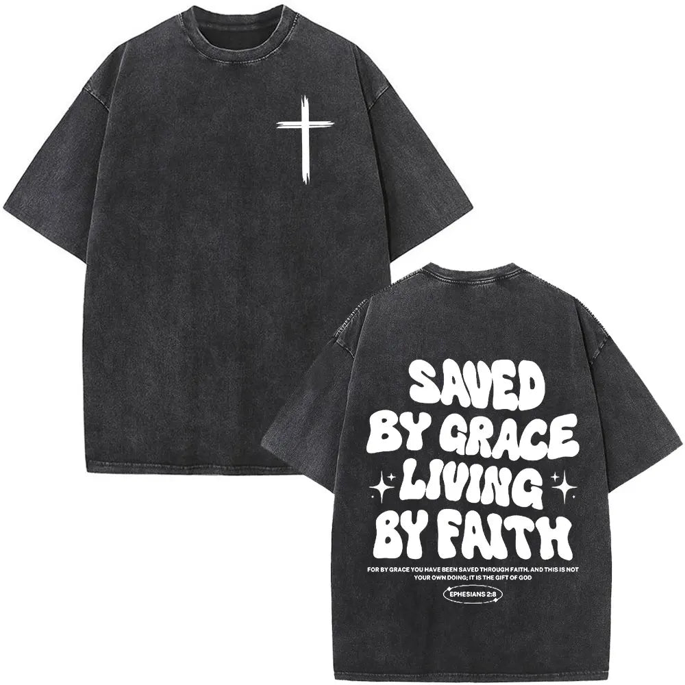 Faith Over Fear Bible Verse Tee For Men By Dshztooma Vintage Batik Print Black Everyday