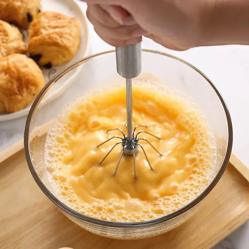 Semi Automatic Egg Beater Manual Rotating Cream Mixer Household Baking Tool Kitchen Gadget for Egg Blending Cake Mixing