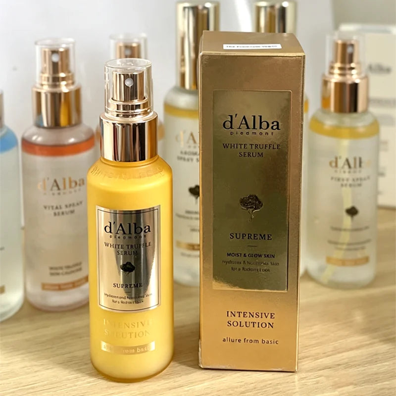 Fashion D‘alba White Truffle Essence Spray Hydrates Moisturizes Relieves Dryness Soothes and Sensitivity Firms Brighten Skincare