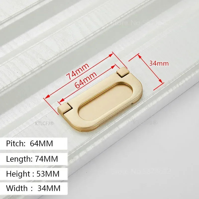 Tirador de armario de cocina cuadrado tipo U dorado, manija de cajón, herraje para puerta de armario, tirador de casa de aluminio de moda europea