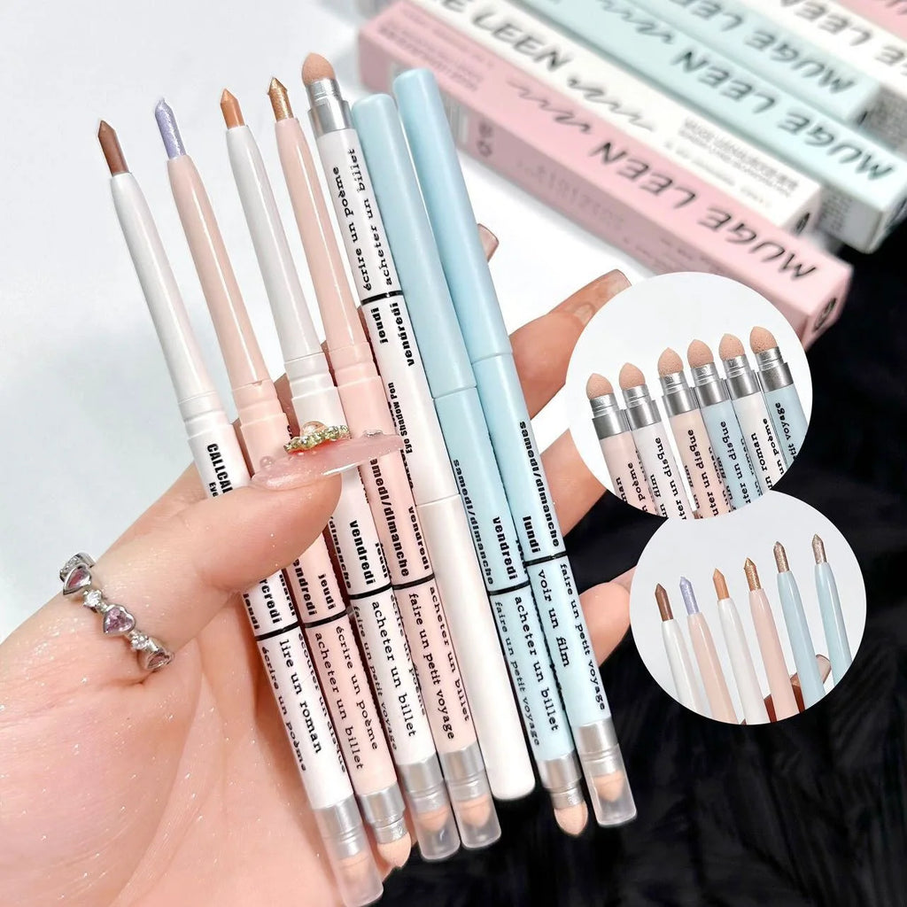 Double-end Lying Silkworm Eyeliner Pencil Diamond Glitter Matte Aegyosal Pen Brightening Cream Eyeshadow Highligher Makeup