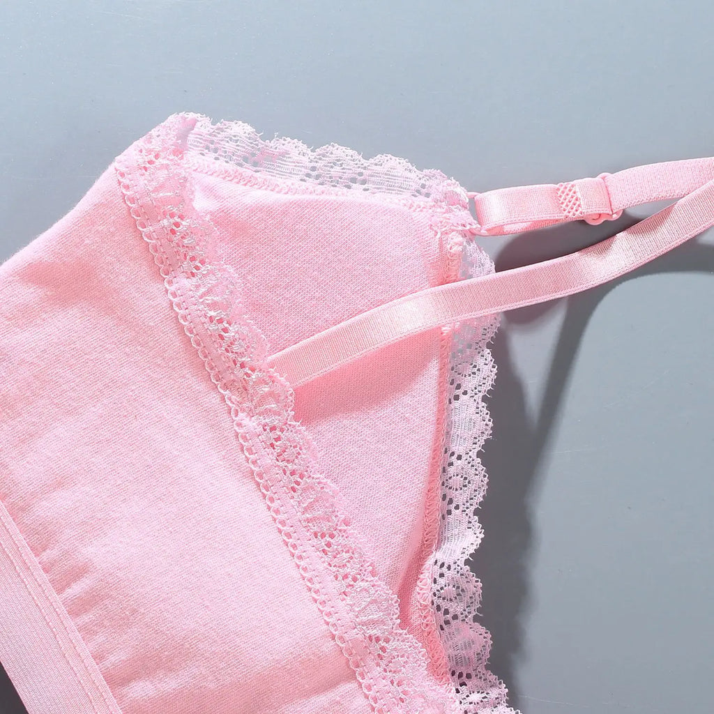 1/3PCS Girls Lace Bras Children Breathable Underwear Kids Tube Tops Soft Cotton-padded Teens Youth Girls Washable Bras Camisoles