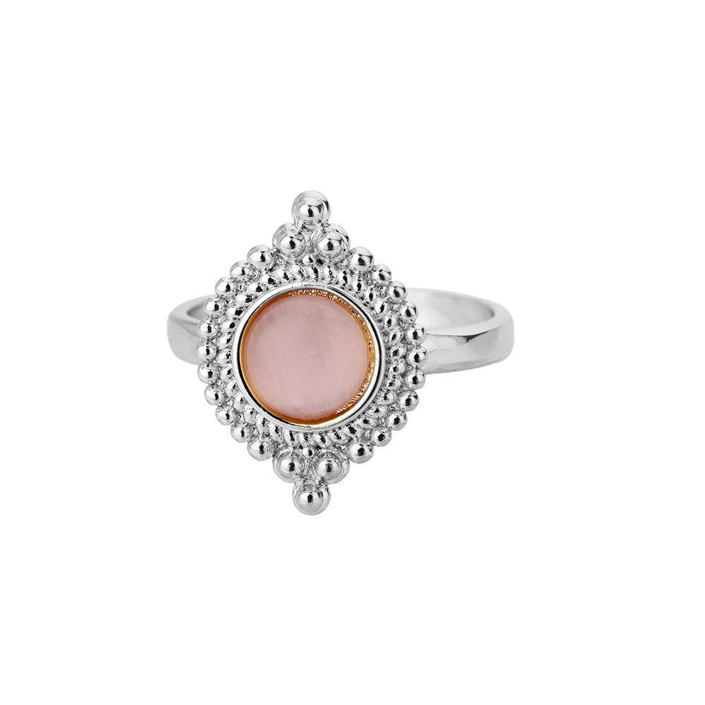 Stainless Steel Opal Rings For Women'S Aesthetic Water Drop Gold Color Wedding Ring Waterproof Jewelry Finger Accessories Gifts