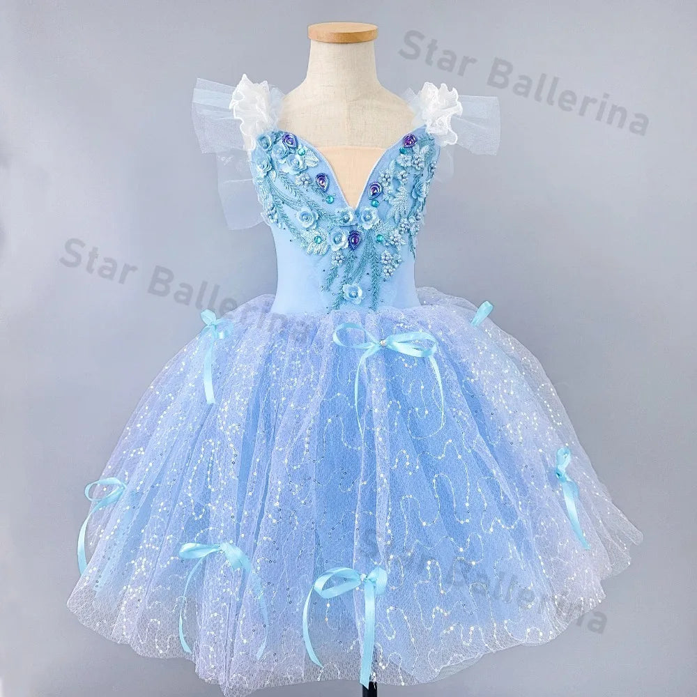 Kids Ballet Tutu Dress for Girls Performance Leotard Stage Costume Dance Wear Party Outfit Princess Fashion Children Clothing
