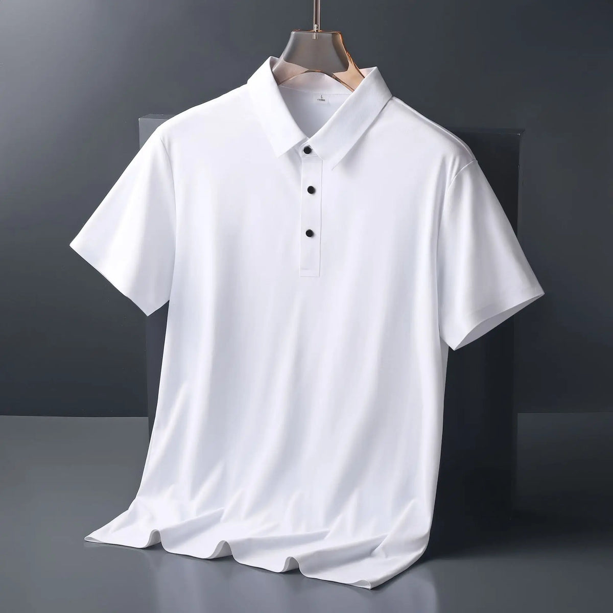 Men's Ice Silk Polo Shirt - Traceless Breathable Casual Short Sleeve